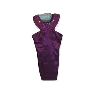 Purple Dress with a unique neckline size 4